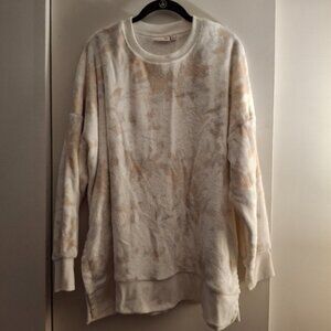 SO Women's Cream, Tan, And Gray Super Soft Oversized Casual Sweatshirt